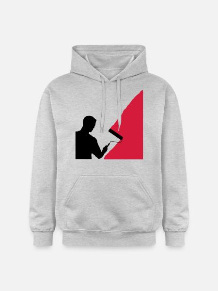 Painter and painter - vector - Gildan Unisex Softstyle® Midweight Hoodie - light heather grey