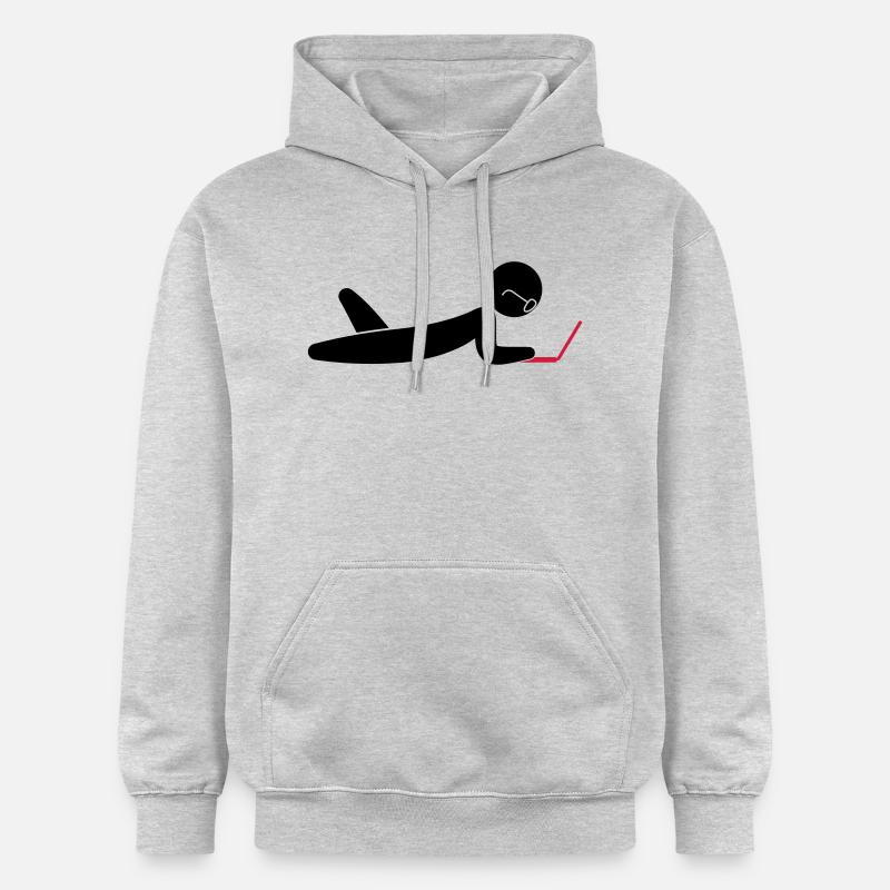 Ein Programmierer mit einem Laptop - Gildan Unisex Softstyle® Midweight Hoodie - Hellgrau meliert