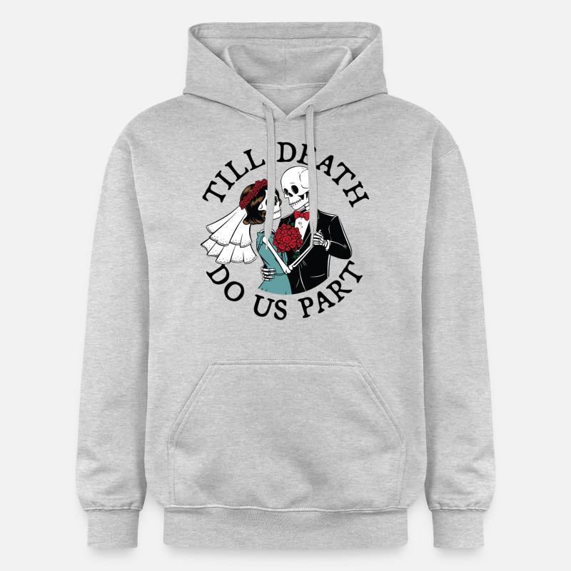 Jusqu’à ce que la mort nous sépare - Sweat à capuche Softstyle® Gildan Unisexe - gris clair chiné