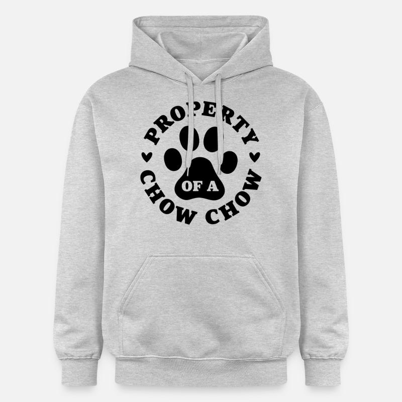 Propriété d’un Chow Chow - Sweat à capuche Softstyle® Gildan Unisexe - gris clair chiné