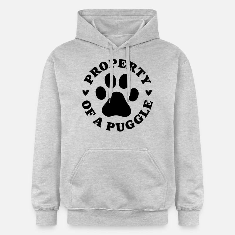 Propriété d’un Puggle - Sweat à capuche Softstyle® Gildan Unisexe - gris clair chiné