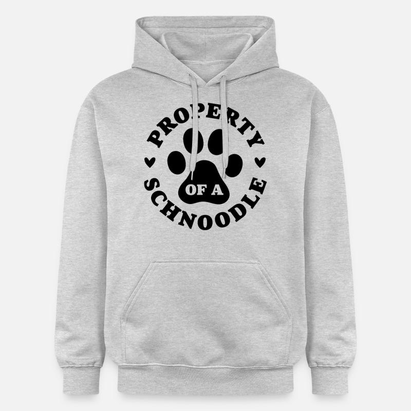 Propriété d’un Schnoodle - Sweat à capuche Softstyle® Gildan Unisexe - gris clair chiné