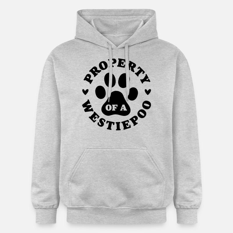Propriété d’un Westiepoo - Sweat à capuche Softstyle® Gildan Unisexe - gris clair chiné