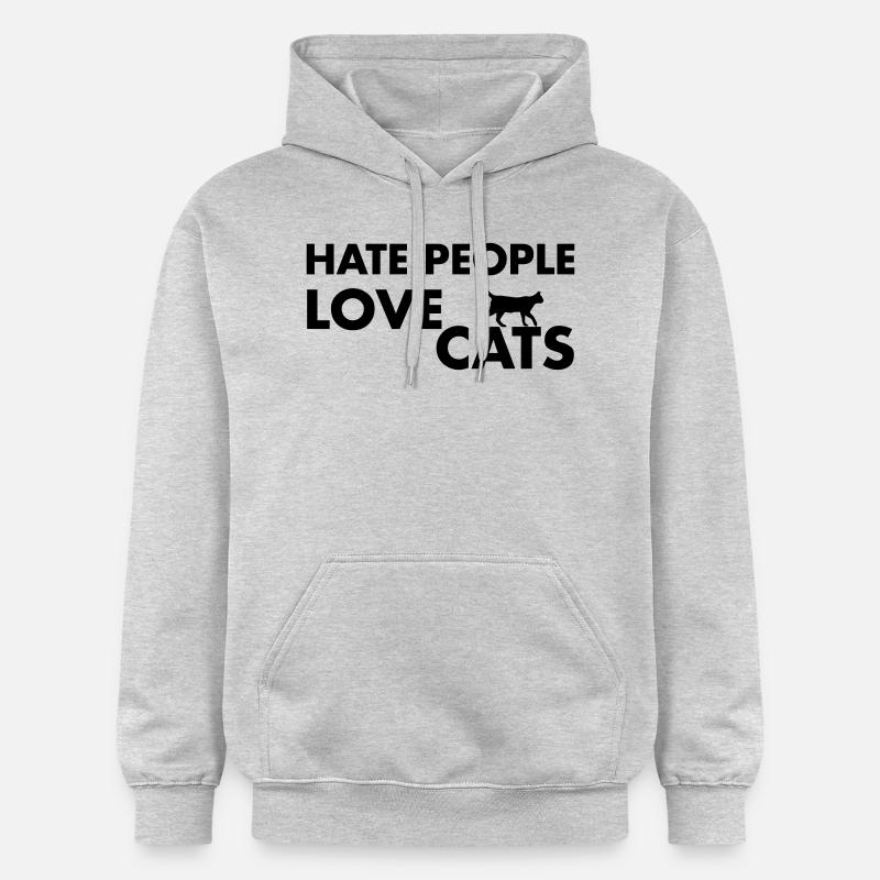 Cat Lover - Sweat à capuche Softstyle® Gildan Unisexe - gris clair chiné