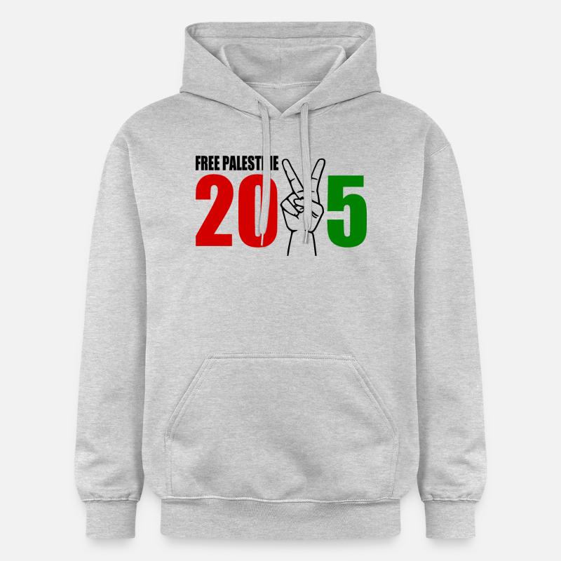 Free palestine 2025 - Sweat à capuche Softstyle® Gildan Unisexe - gris clair chiné