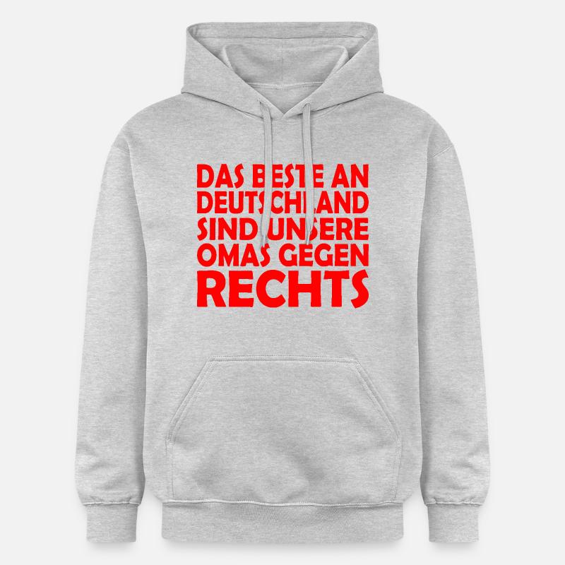 Les mamies contre la droite - Sweat à capuche Softstyle® Gildan Unisexe - gris clair chiné