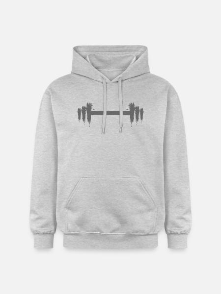 Hantel Lang Gewicht - Gildan Unisex Softstyle® Midweight Hoodie - Hellgrau meliert