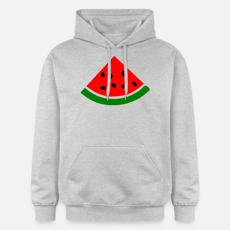 Pastèque - Sweat à capuche Softstyle® Gildan Unisexe - gris clair chiné