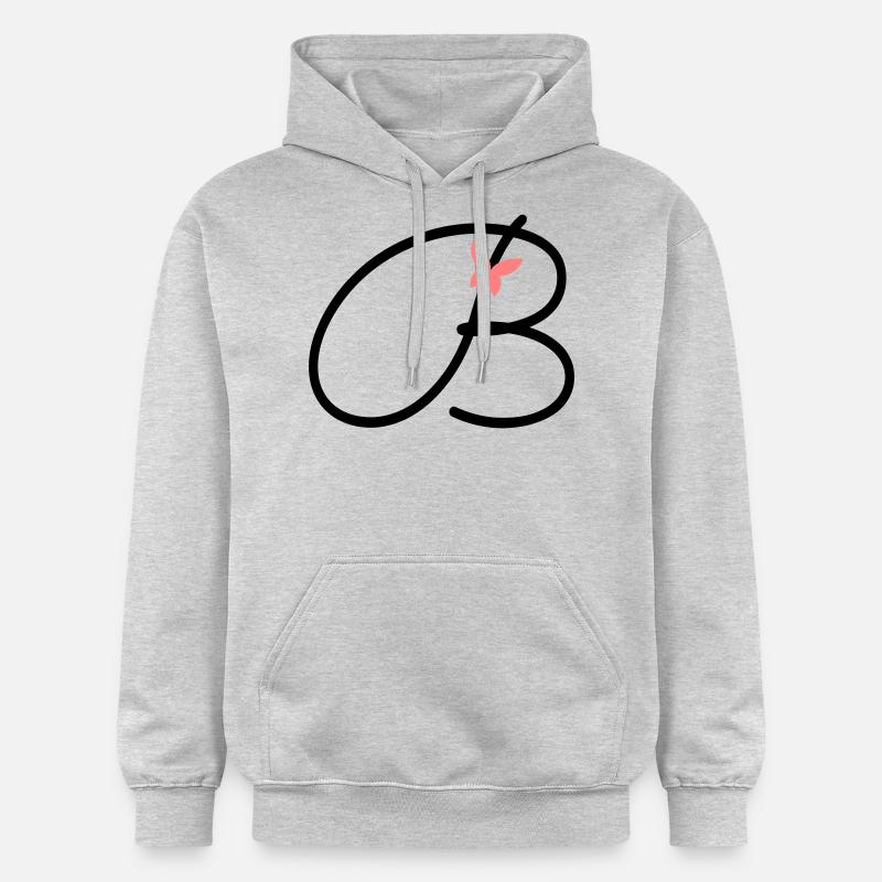 Buchstabe B Anfangsbuchstabe Schmetterling - Gildan Unisex Softstyle® Midweight Hoodie - Hellgrau meliert