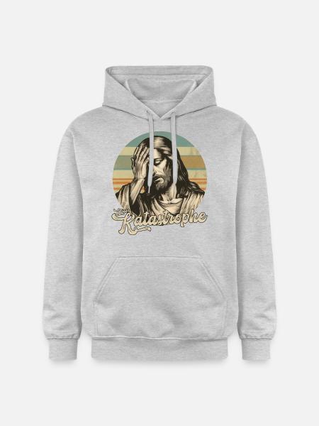 Jesus Digga Katastrophe - Gildan Unisex Softstyle® Midweight Hoodie - Hellgrau meliert