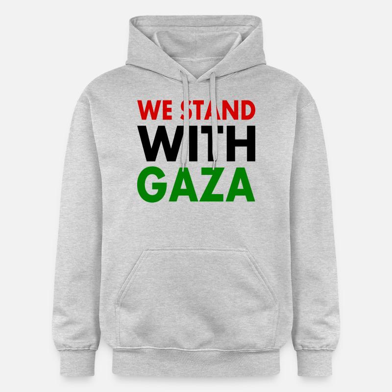 We stand with palestine - Sweat à capuche Softstyle® Gildan Unisexe - gris clair chiné