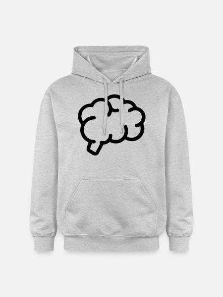 Brain, Brain, Smart, Intelligent - Gildan Unisex Softstyle® Midweight Hoodie - light heather grey