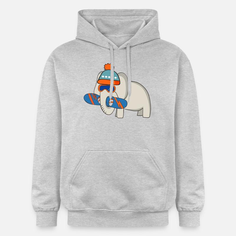 Snowboard - Sweat à capuche Softstyle® Gildan Unisexe - gris clair chiné