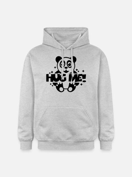 hug_me___f1 - Gildan Unisex Softstyle® Midweight Hoodie - Hellgrau meliert
