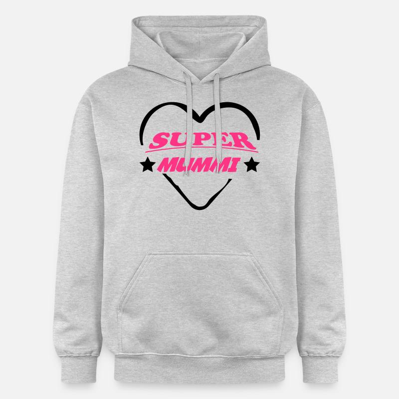 Super mummi - Sweat à capuche Softstyle® Gildan Unisexe - gris clair chiné