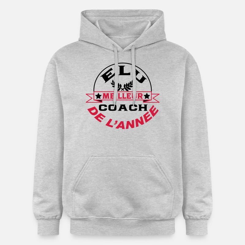 Elu meilleur coach de l'année - Sweat à capuche Softstyle® Gildan Unisexe - gris clair chiné