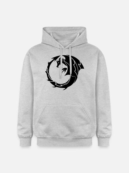 dragon_001 - Gildan Unisex Softstyle® Midweight Hoodie - Hellgrau meliert