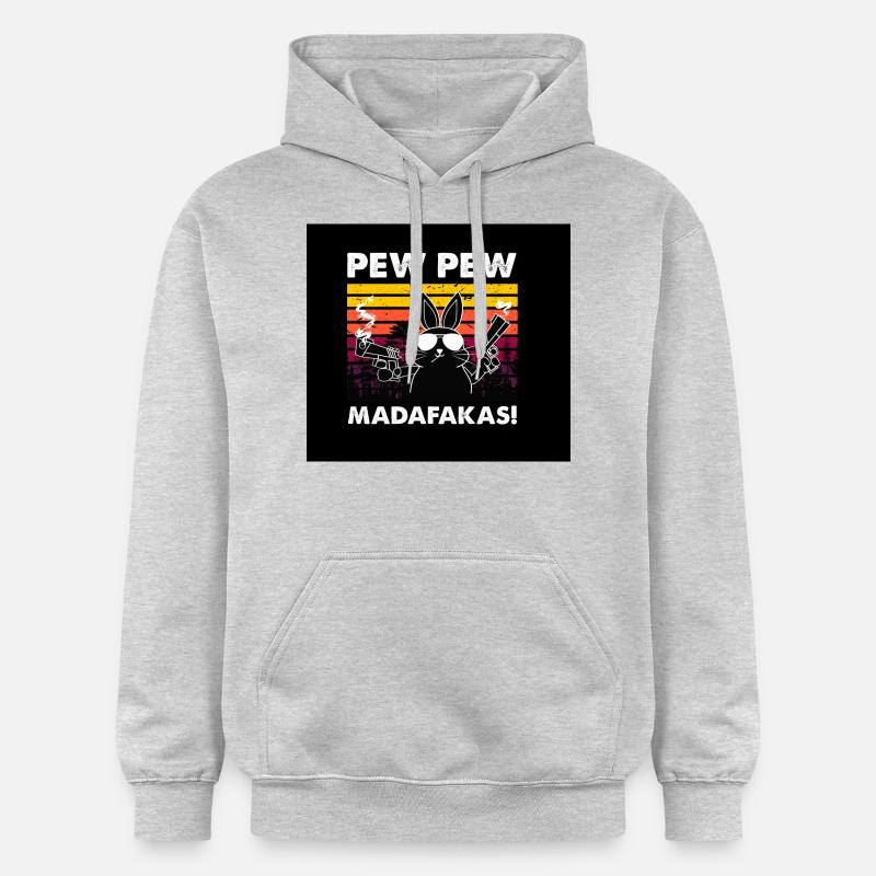 Masque de banc de lapin - Sweat à capuche Softstyle® Gildan Unisexe - gris clair chiné