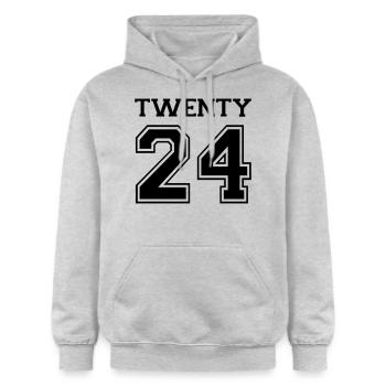 2024 - Gildan Unisex Softstyle® Midweight Hoodie - Hellgrau meliert - Vorne - Liana (172cm) & Jaron (178cm)