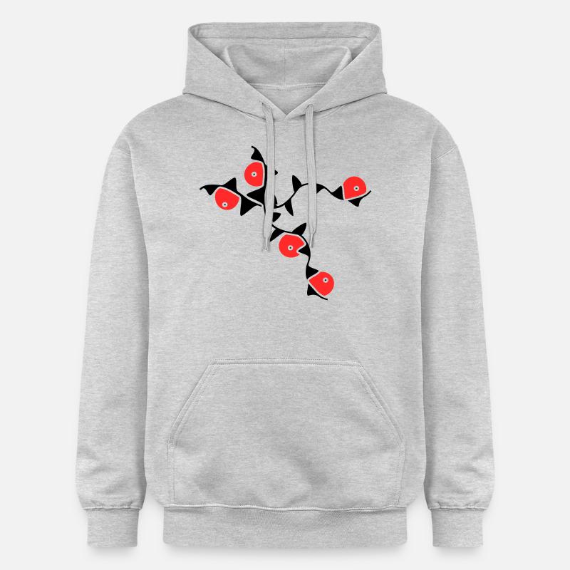 Vrilles de fleurs - Sweat à capuche Softstyle® Gildan Unisexe - gris clair chiné