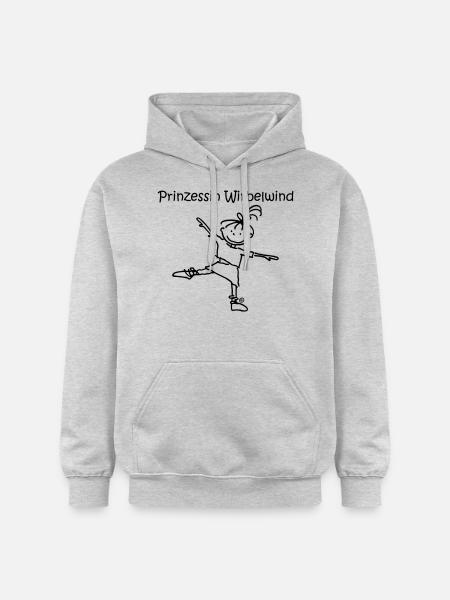 Prinzessin Wirbelwind - Gildan Unisex Softstyle® Midweight Hoodie - Hellgrau meliert