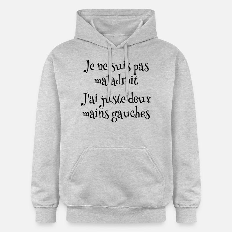 Je ne suis pas maladroit - Sweat à capuche Softstyle® Gildan Unisexe - gris clair chiné