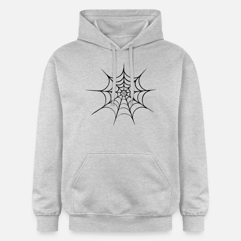 spider web halloween - Sweat à capuche Softstyle® Gildan Unisexe - gris clair chiné