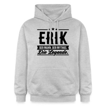 Mann Mythos Legende Erik - Gildan Unisex Softstyle® Midweight Hoodie - Hellgrau meliert - Vorne - Liana (172cm) & Jaron (178cm)