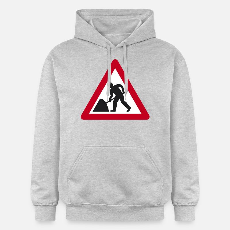 men at work - Sweat à capuche Softstyle® Gildan Unisexe - gris clair chiné