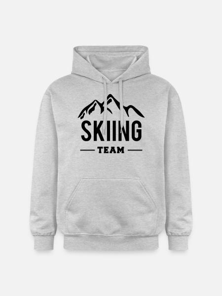 Skiing Team - Gildan Unisex Softstyle® Midweight Hoodie - Hellgrau meliert