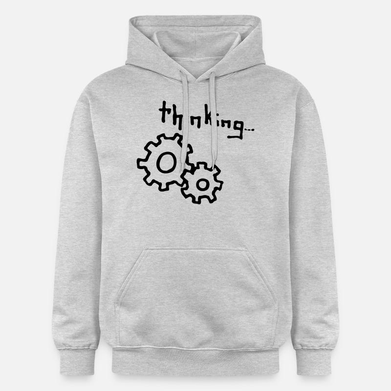 thinking - Sweat à capuche Softstyle® Gildan Unisexe - gris clair chiné