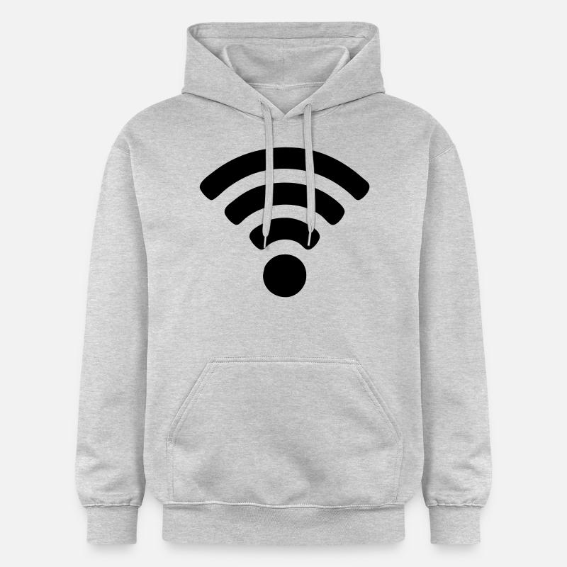 Wi-fi - Sweat à capuche Softstyle® Gildan Unisexe - gris clair chiné