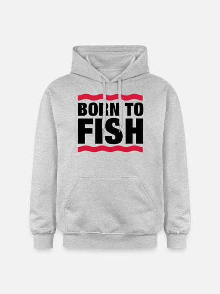 born_to_fish__f2 - Gildan Unisex Softstyle® Midweight Hoodie - light heather grey