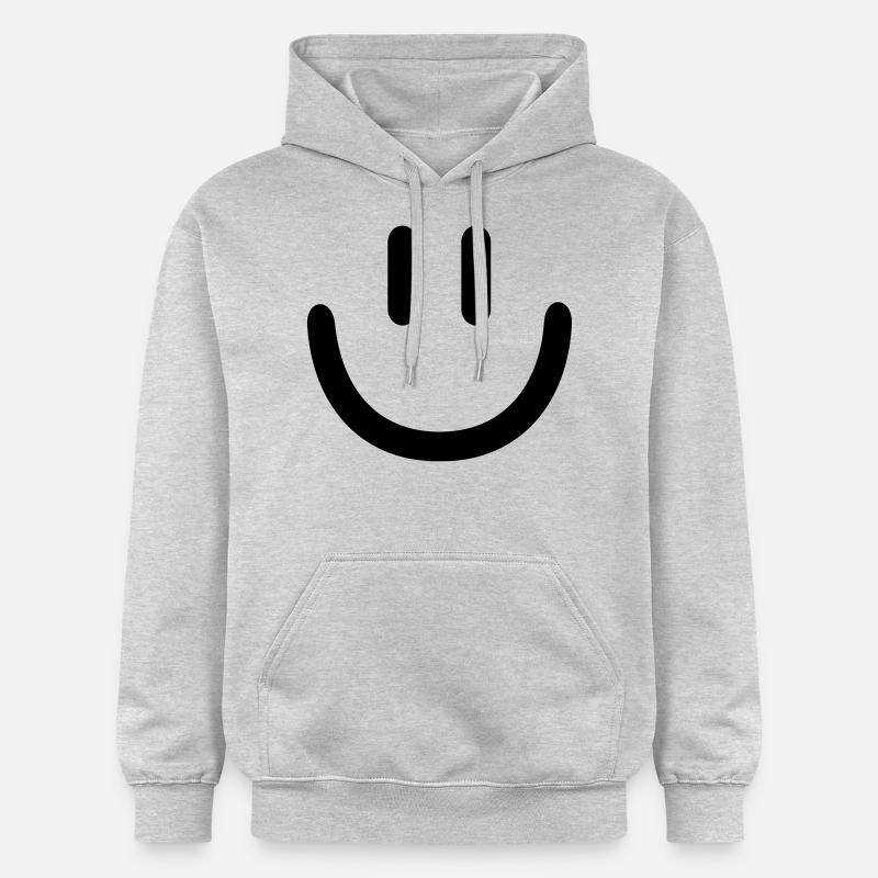 Smiley - Sweat à capuche Softstyle® Gildan Unisexe - gris clair chiné