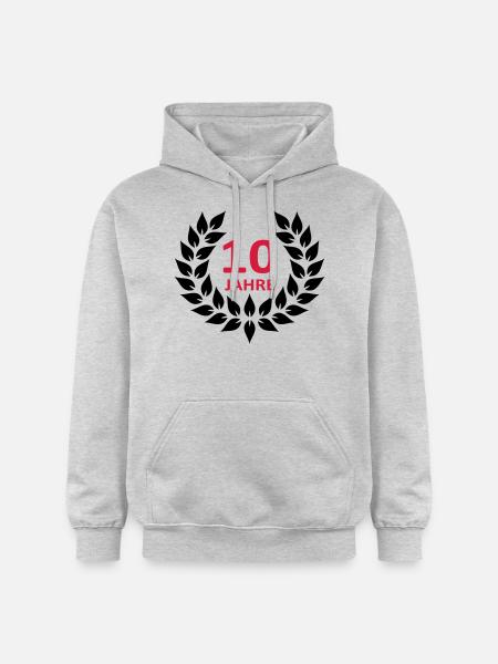 Lorbeerkranz - 10 Jahre - Gildan Unisex Softstyle® Midweight Hoodie - Hellgrau meliert