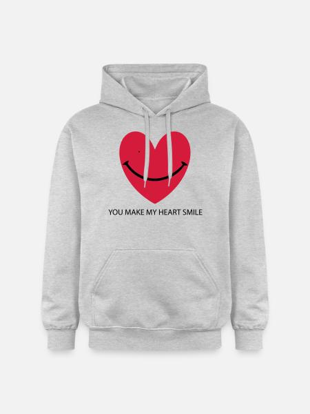 Heart Smile - Sweat à capuche Softstyle® Gildan Unisexe - gris clair chiné