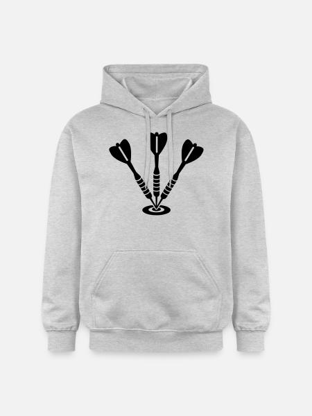 Darts - Sweat à capuche Softstyle® Gildan Unisexe - gris clair chiné