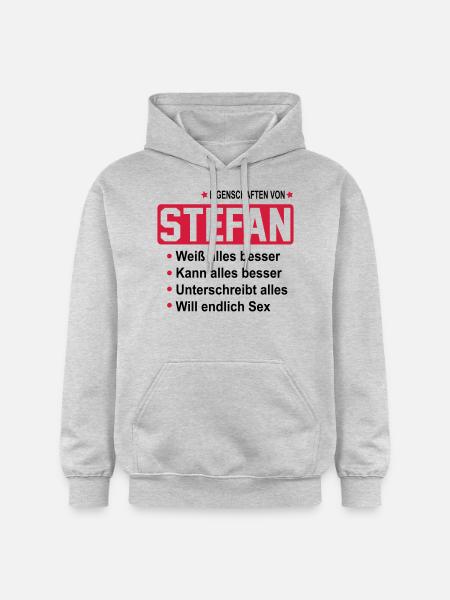 stefan - Gildan Unisex Softstyle® Midweight Hoodie - Hellgrau meliert