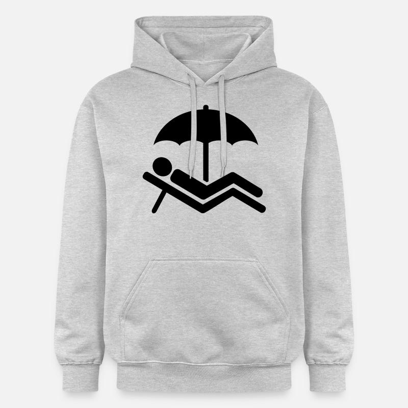 Plage - Sweat à capuche Softstyle® Gildan Unisexe - gris clair chiné