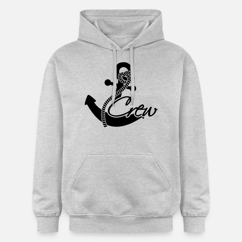 Rang d'insigne ancre équipage - Sweat à capuche Softstyle® Gildan Unisexe - gris clair chiné