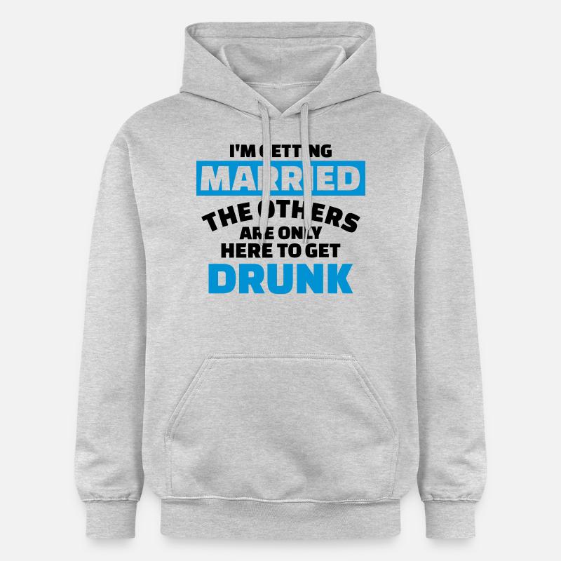 I’m getting married - Sweat à capuche Softstyle® Gildan Unisexe - gris clair chiné