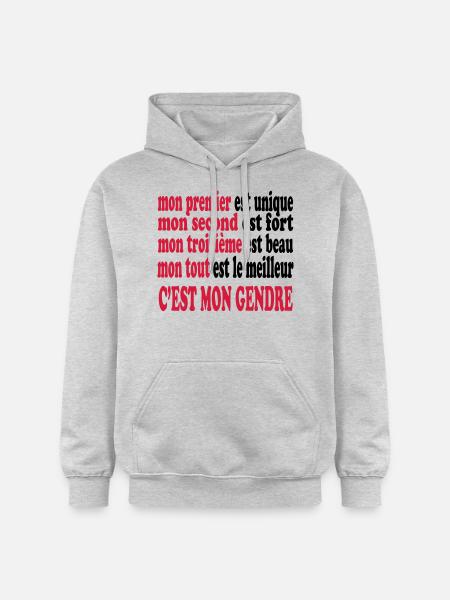 Mon gendre est beau - Gildan Unisex Softstyle® Midweight Hoodie - light heather grey