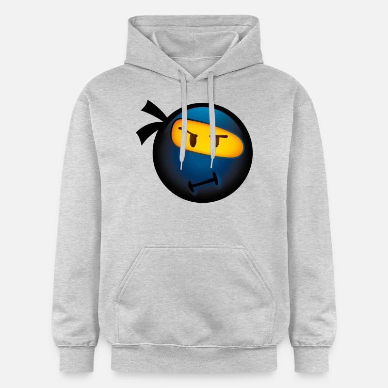 Smiley Glossy Ninja - Sweat à capuche Softstyle® Gildan Unisexe - gris clair chiné