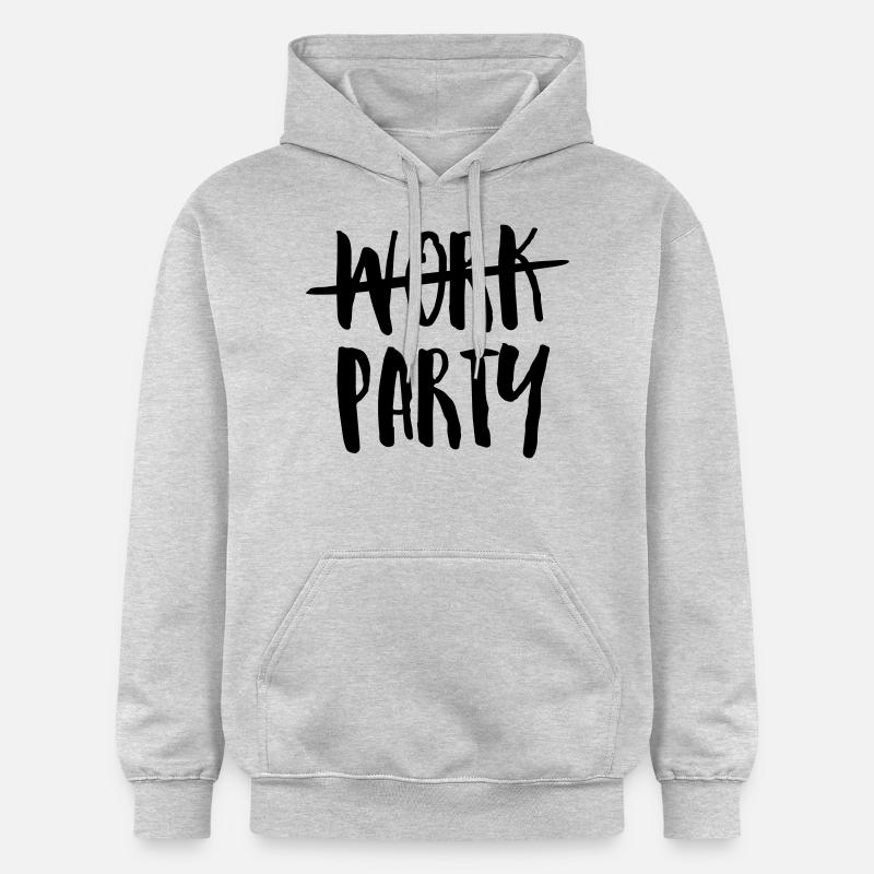 Work - Party - Sweat à capuche Softstyle® Gildan Unisexe - gris clair chiné