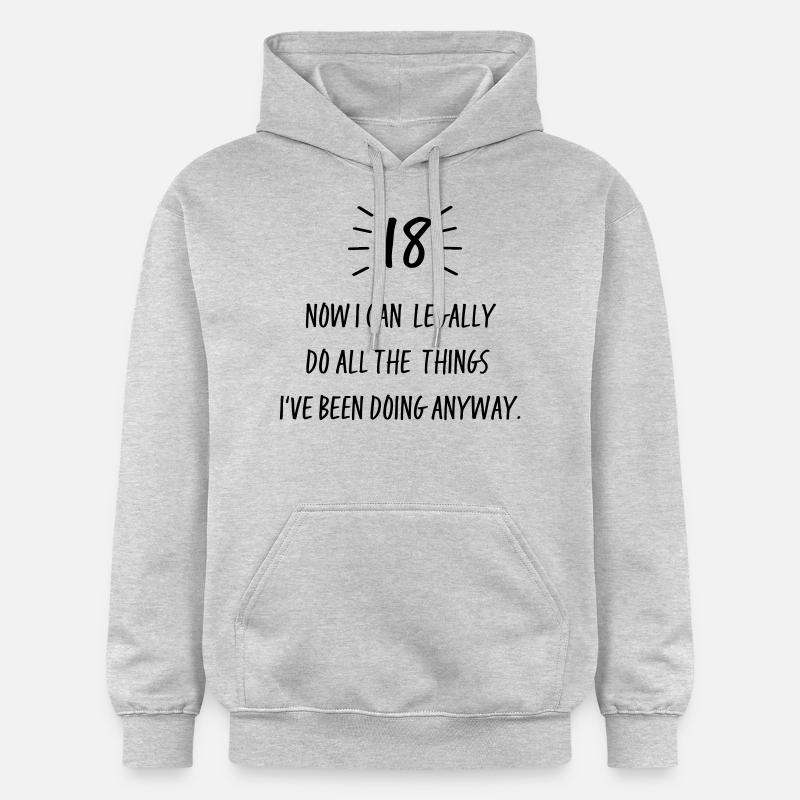 18 - Sweat à capuche Softstyle® Gildan Unisexe - gris clair chiné