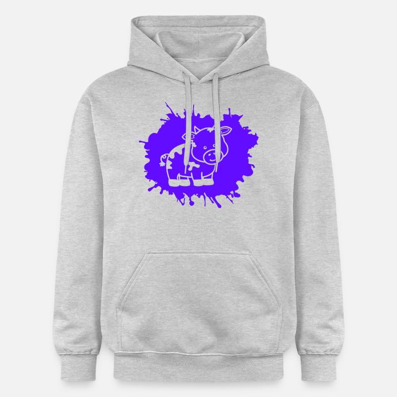 Blobs de vache - Sweat à capuche Softstyle® Gildan Unisexe - gris clair chiné