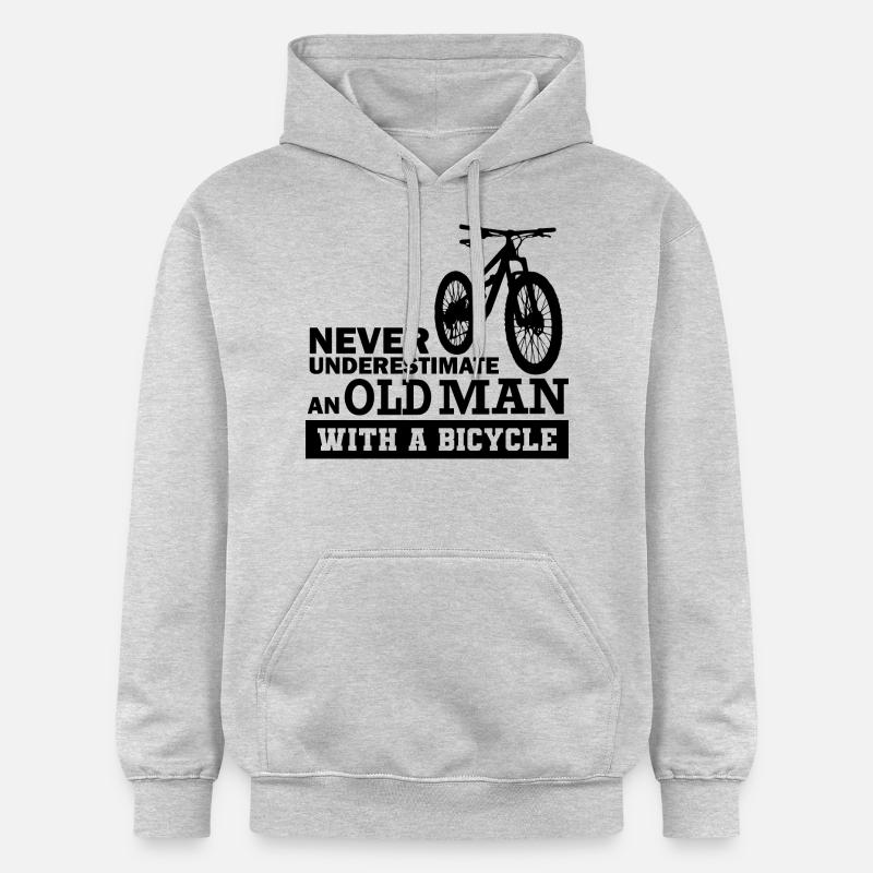 Drôle de dicton de bicyclette - Sweat à capuche Softstyle® Gildan Unisexe - gris clair chiné