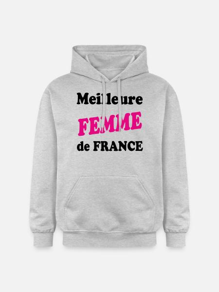 Beste FRAU Frankreichs - Gildan Unisex Softstyle® Midweight Hoodie - Hellgrau meliert