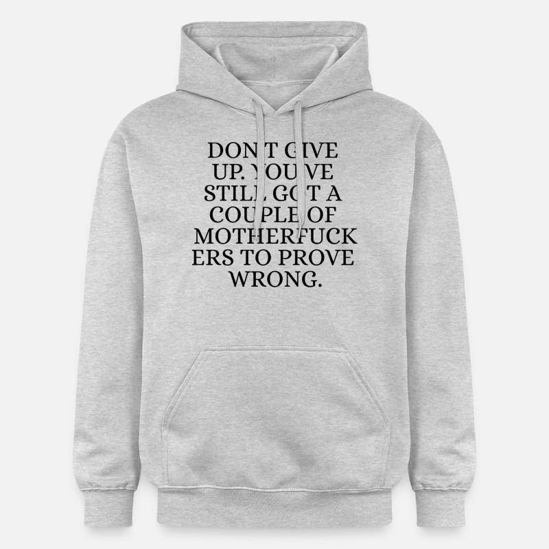 Don't give up - Sweat à capuche Softstyle® Gildan Unisexe - gris clair chiné