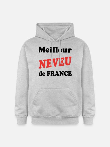 Bester Neffe Frankreichs - Gildan Unisex Softstyle® Midweight Hoodie - Hellgrau meliert